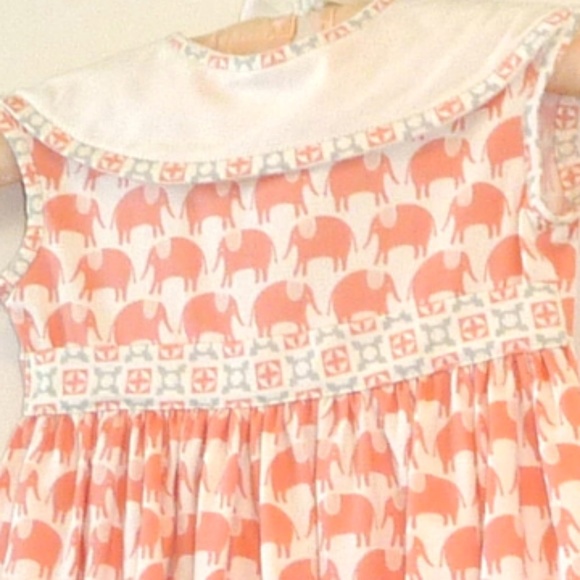 Organic Cotton Dress Empire Waist Size 3 Toddler Girls Coral OOAK Easter Wedding - Picture 3 of 6
